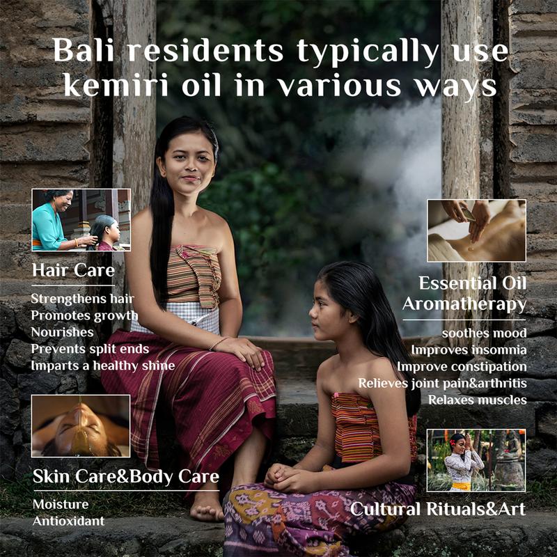 BaliAga Kemiri Oil – Organic Hair Care Essential Oil from Bali | Strengthen Hair, Nourish Scalp & Repair Split Ends