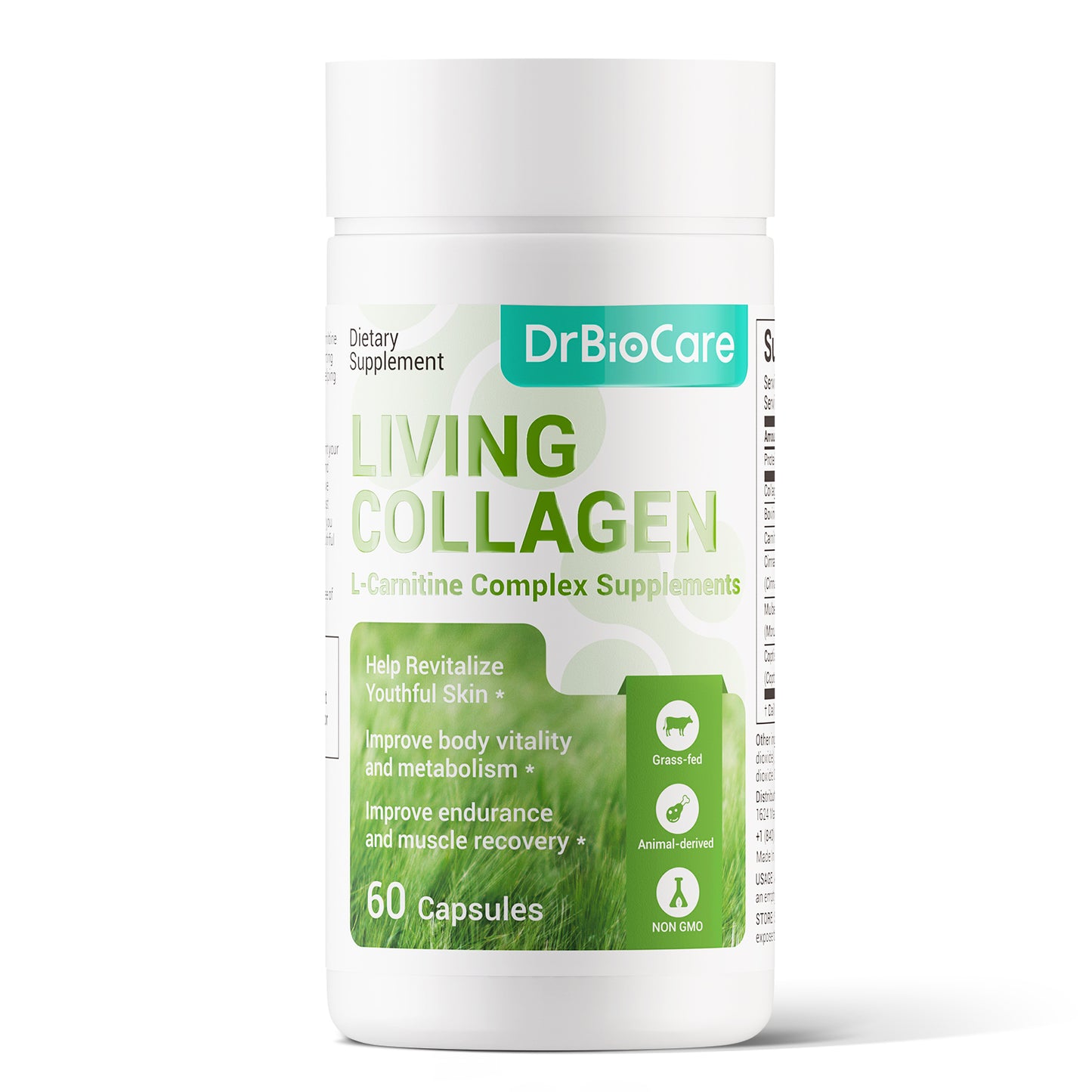 DrBioCare Collagen L-Carnitine Complex – Supports Skin Elasticity & Fat Metabolism