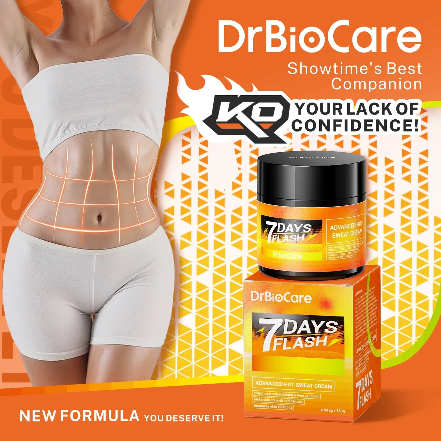 7 Days Flash — DrBioCare Advanced Hot Sweat Cream — LIPO IN A BOTTLE,Sweat Faster, Burn Harder