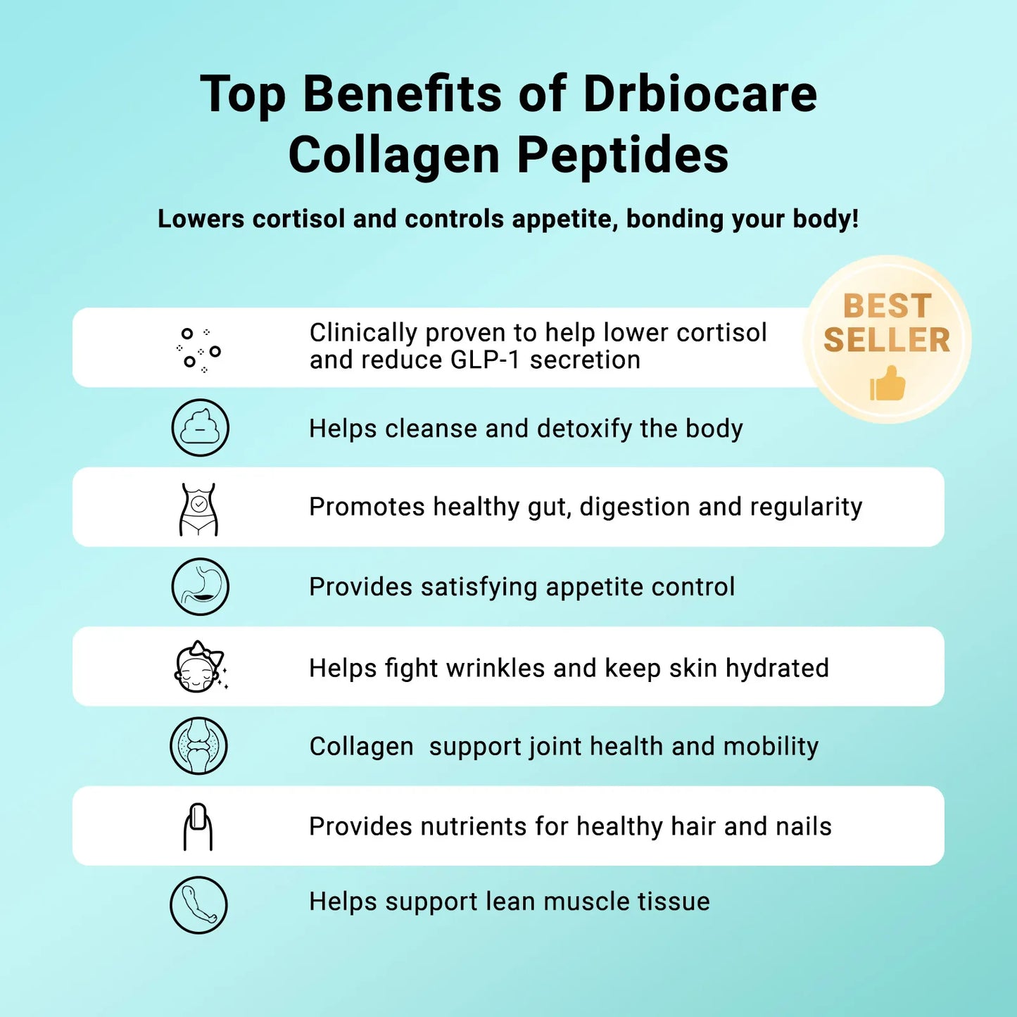 DrBioCare Collagen Peptides & Multivitamins – Skin, Hair & Nail Support Supplement