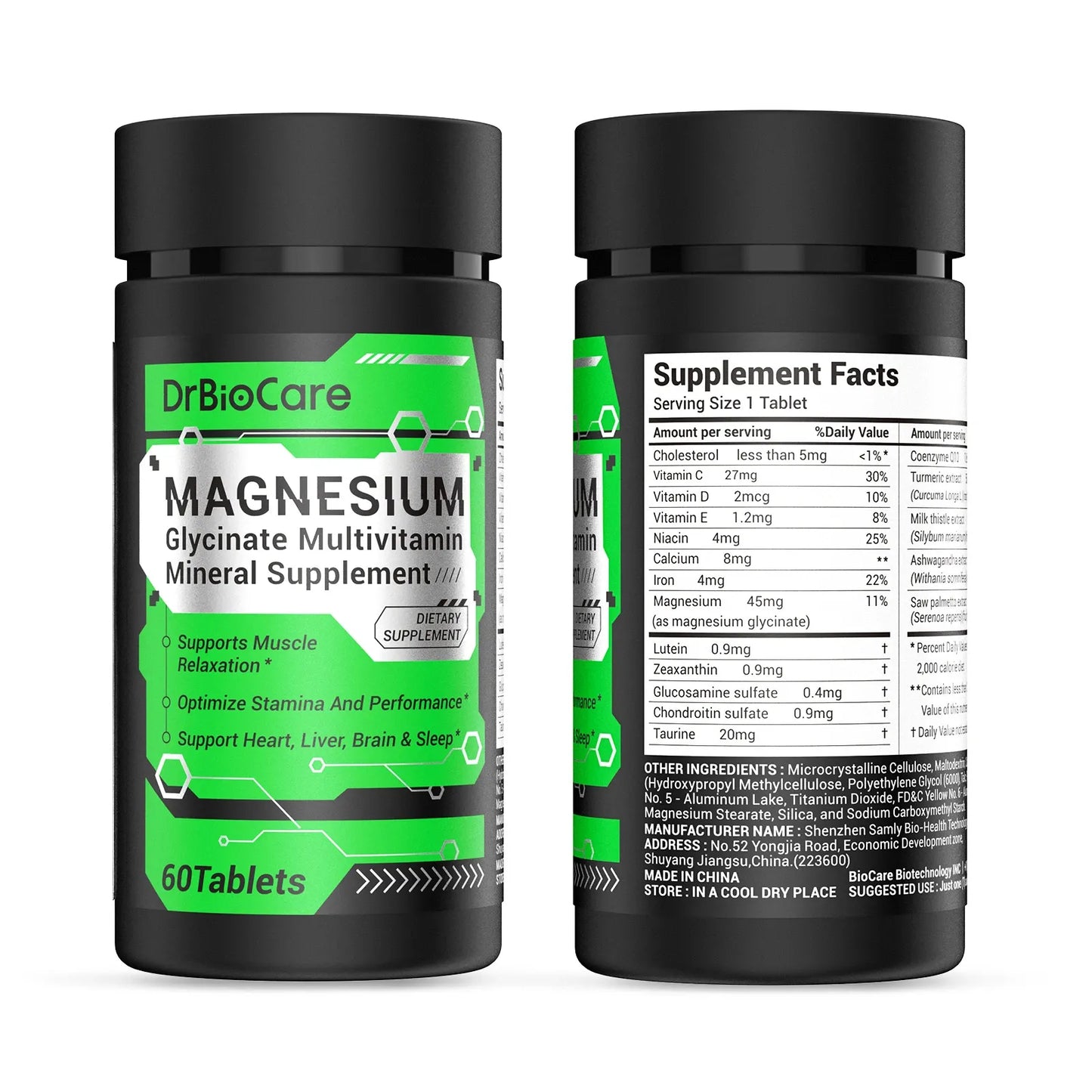 High-Absorption Magnesium Glycinate – Energy, Relaxation & Sleep Support