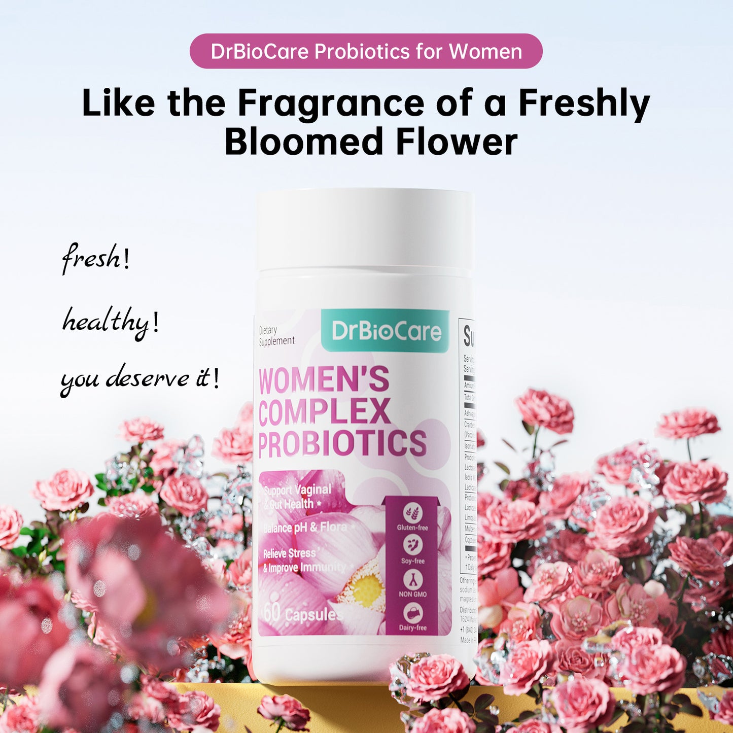 Drbiocare Women's Probiotics for Vaginal, Gut, Digestive &amp; Immune Health