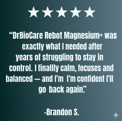 DrBioCare Reboot Magnesium+ – Calm Your Mind, Regain Energy & Focus Naturally,Dopamine Balance Support