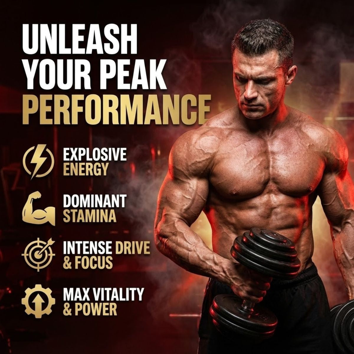 DrBioCare PEAK MODE™ 7-in-1 Male Vitality Supplement | Daily Energy & Stamina Support with Shilajit & Ashwagandha