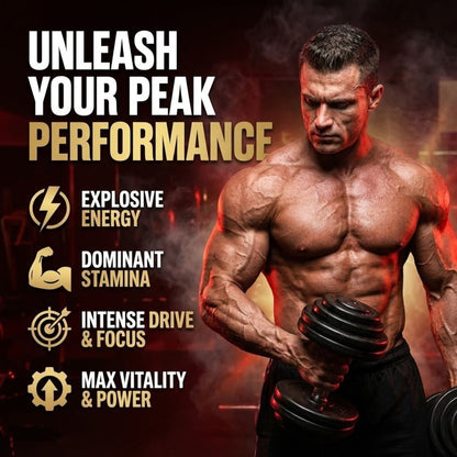 DrBioCare PEAK MODE™ 7-in-1 Male Vitality Supplement | Daily Energy & Stamina Support with Shilajit & Ashwagandha